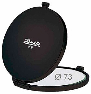 Дзеркало кишенькове 71448, D73 мм, чорне - Janeke Round Mirror Black — фото N1