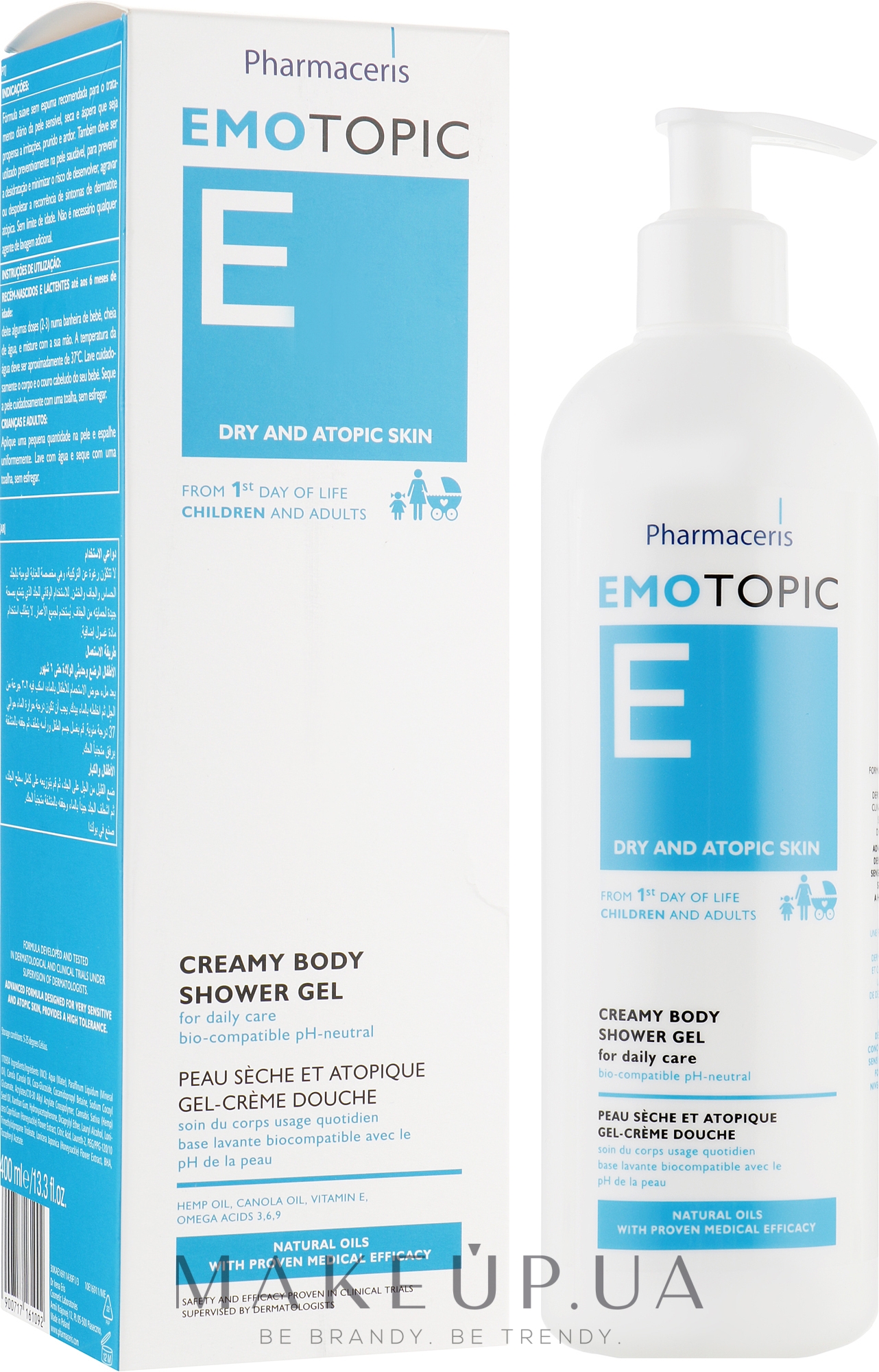 Кремовый гель для душа - Pharmaceris E Emotopic Creamy Body Shower Gel  — фото 400ml