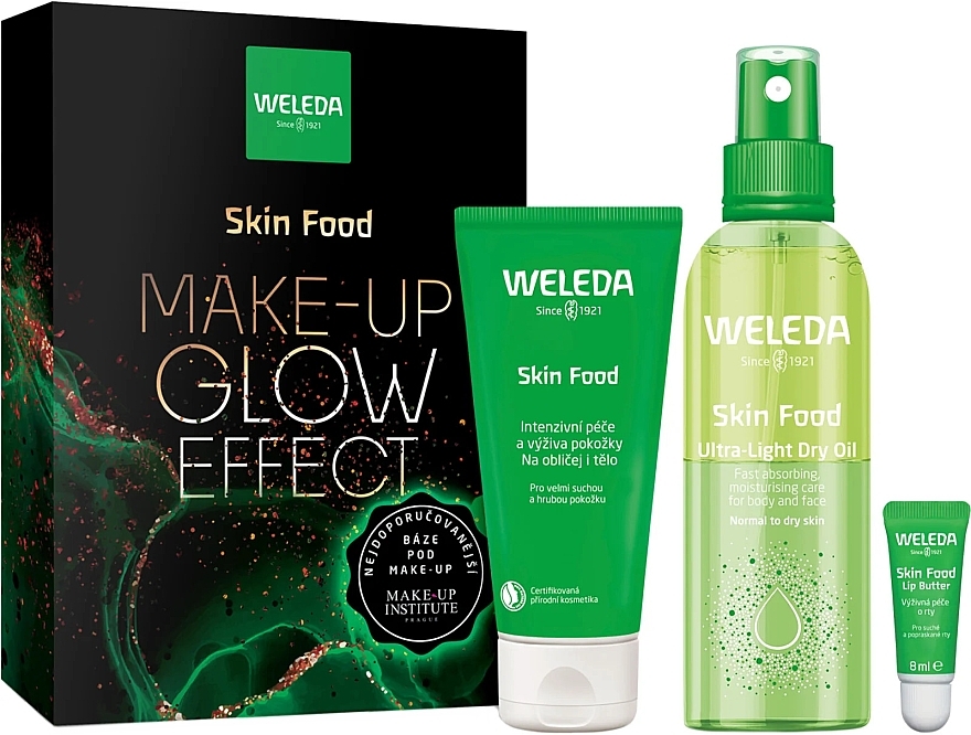Набір - Weleda Skin Food Make-up Glow Effect Set (b/cr/75ml + b/oil/100ml + l/butter/8ml) — фото N1