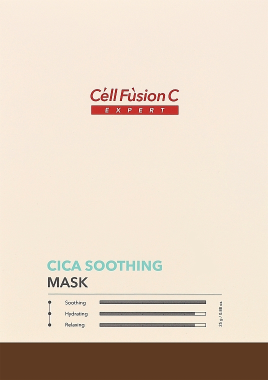 Успокаивающая ампульная маска для лица - Cell Fusion C Cica Soothing Mask — фото N1