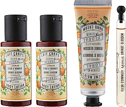 Набор для путешествий "Флердоранж" - Panier des Sens Travel set Orange Blossom (h/cr/30ml + sh/gel/50ml + b/lot/50ml + edt/3.5ml) — фото N2