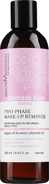 Двофазний засіб для зняття макіяжу "Дамаська троянда" - Beaute Marrakech Damask Rose Essence Natural Two-Phase Make-up Remover — фото N1