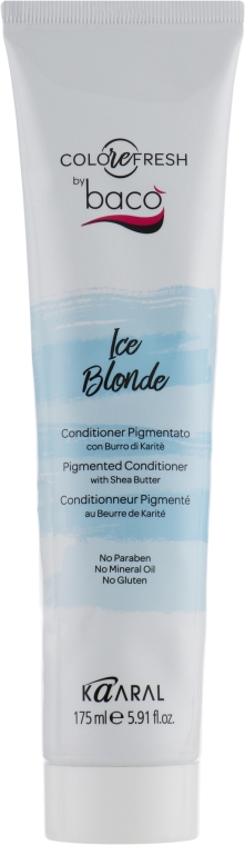 Відтіночний кондиціонер з маслом каріте "Ice Blonde" - Kaaral Baco Colorefresh — фото N1