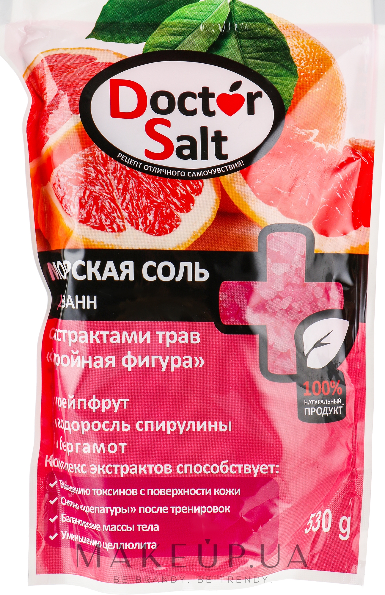 Морская соль для ванн с экстрактами трав "Стройная фигура" - Doctor Salt — фото 530g