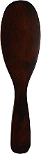Щетка массажная деревянная коричневая, средняя - Titania — фото N2