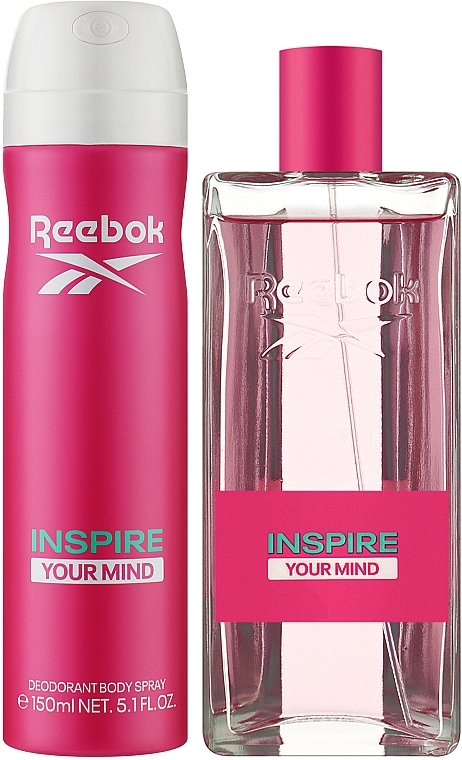 Reebok Inspire Your Mind - Набор (edt/50ml + deo/250ml) — фото N2