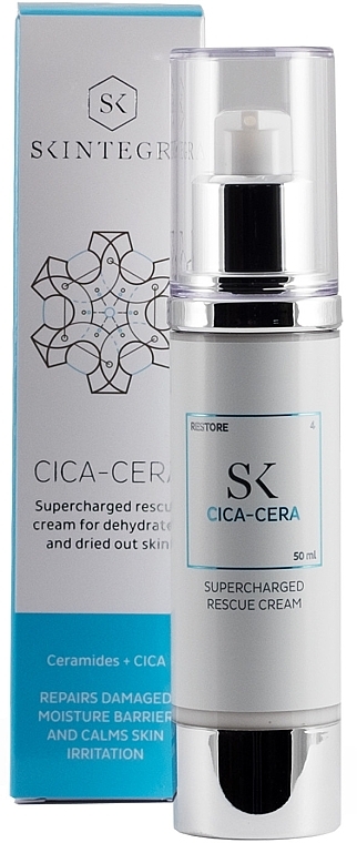 Крем на основе полезных керамидов и комплекса Cica для лица - Skintegra Cica-Cera Supercharged Rescue Cream — фото N1