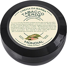 Крем для бритья "Tabacco Verde" - Mondial Shaving Cream Wooden Bowl (мини) — фото N1
