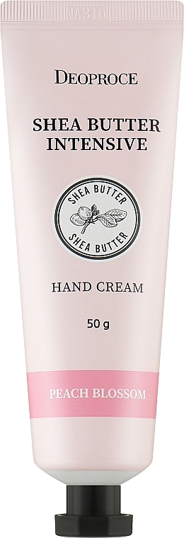 Крем для рук з ароматом квітучого персика - Deoproce Shea Butter Intensive Hand Cream Peach Blossom — фото N2