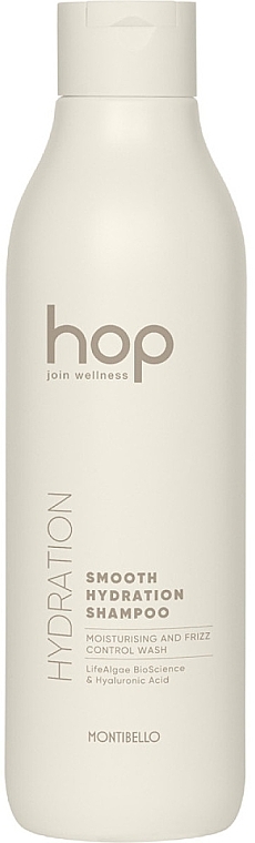Зволожувальний шампунь для в'юнкого та неслухняного волосся - Montibello HOP Smooth Hydration Shampoo — фото N2