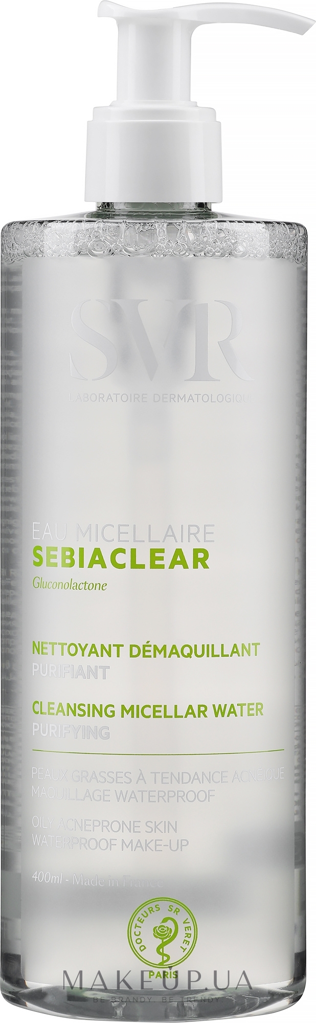 Очищающая мицеллярная вода - SVR Sebiaclear Purifying Cleansing Water — фото 400ml