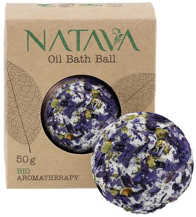 Олійна кулька для ванни "Мальва" - Natava Oil Bath Ball Mallow — фото N1