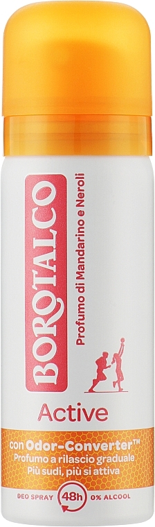 Дезодорант для тіла "Мандарин & неролі" - Borotalco Akctive Deodorant Mandarin Neroli Fresh — фото N1