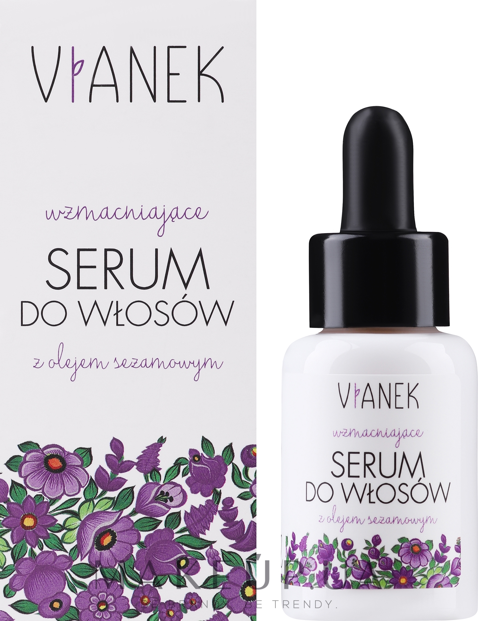 Зміцнювальна сироватка для волосся, з кунжутною олією - Vianek Hair Serum — фото 30ml