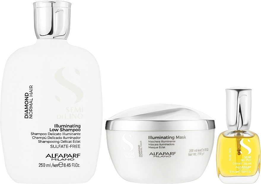 Набір - AlfaParf Holiday Kit Diamond 2022 (shampoo/250ml + mask/200ml + oil/15ml) — фото N2