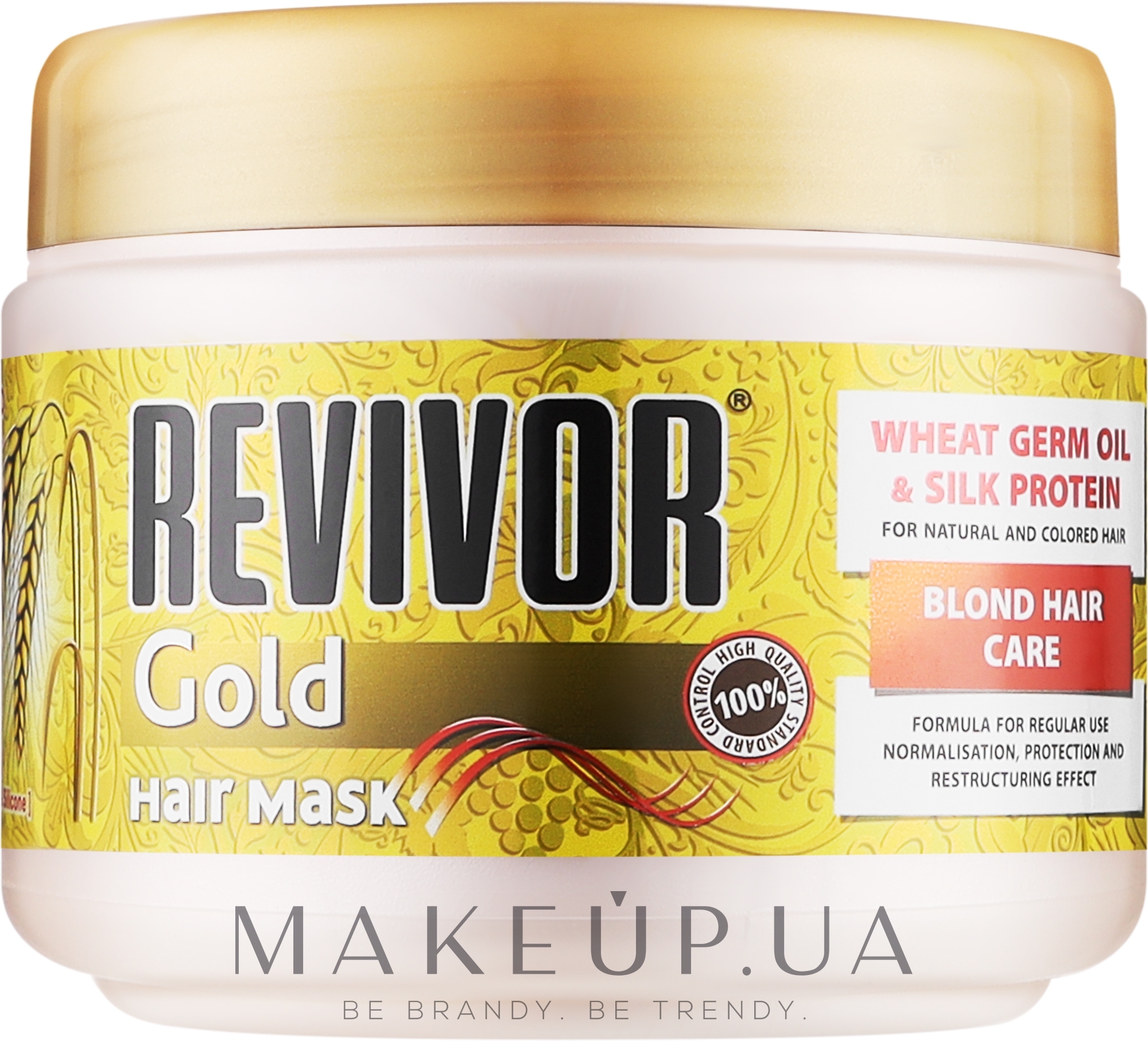 Mаска для фарбованого та натурального світлого волосся - Revivor Gold Hair Mask — фото 500ml