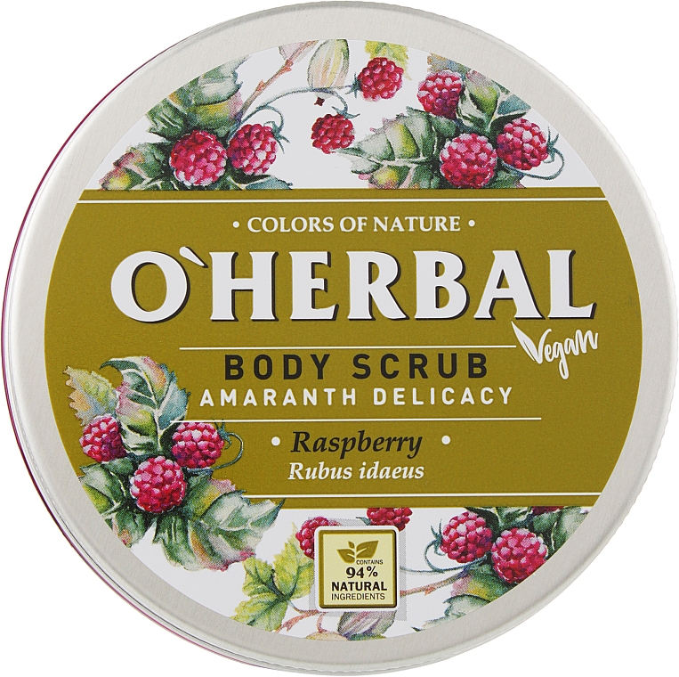 Скраб для тіла "Малина" - O’Herbal Body Scrub Raspberry — фото N1