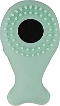 Парфумерія, косметика Силіконова щіточка для вмивання і очищення обличчя "Рибка", м'ятна - Puffic Fashion PF-230