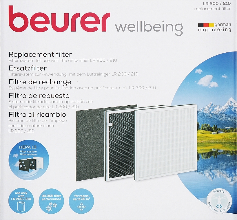 Фильтр для очистителя воздуха LR 200/210 - Beurer Replacement Filter — фото N1