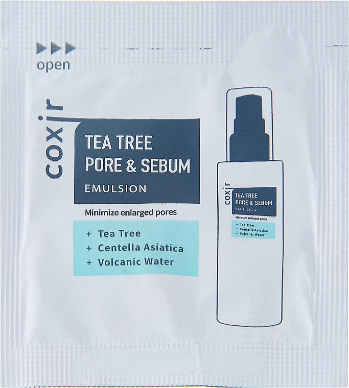 Эмульсия для лица - Coxir Tea Tree Pore & Sebum Emulsion (пробник) — фото N1