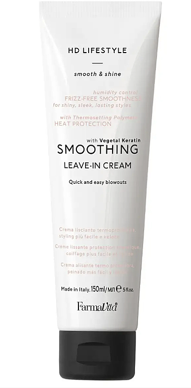 Випрямляючий крем для волосся середньої фіксації - Farmavita HD Smoothing Leave-in Cream — фото N3