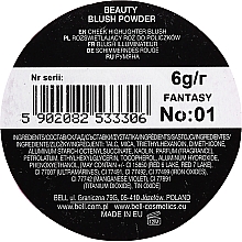 Рум'яна компактні - Bell Beauty Blush Powder — фото N2