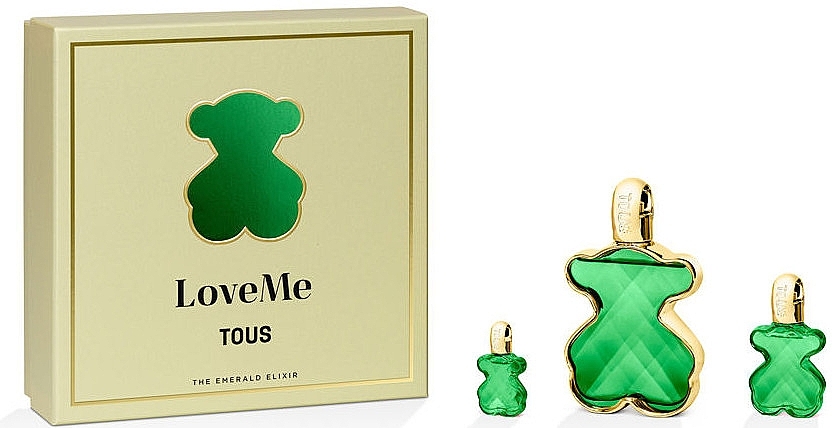 Tous LoveMe The Emerald Elixir - Набор (edp/90ml + edp/15ml + edp/mini/4.5ml) — фото N1