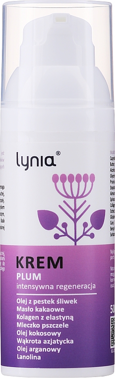 Крем для лица "Интенсивное восстановление" - Lynia Plum Cream — фото N1