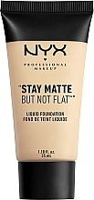 Духи, Парфюмерия, косметика Тональная основа - NYX Professional Makeup Stay Matte But Not Flat Liquid Foundation