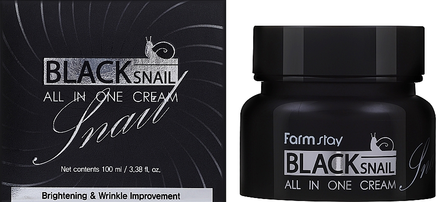 Многофункциональный крем с муцином черной улитки - FarmStay All-In-One Black Snail Cream — фото N2