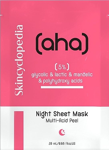Тканевая маска для лица с AHA- и PHA-кислотами 5% - Skincyclopedia Sheet Mask — фото N1