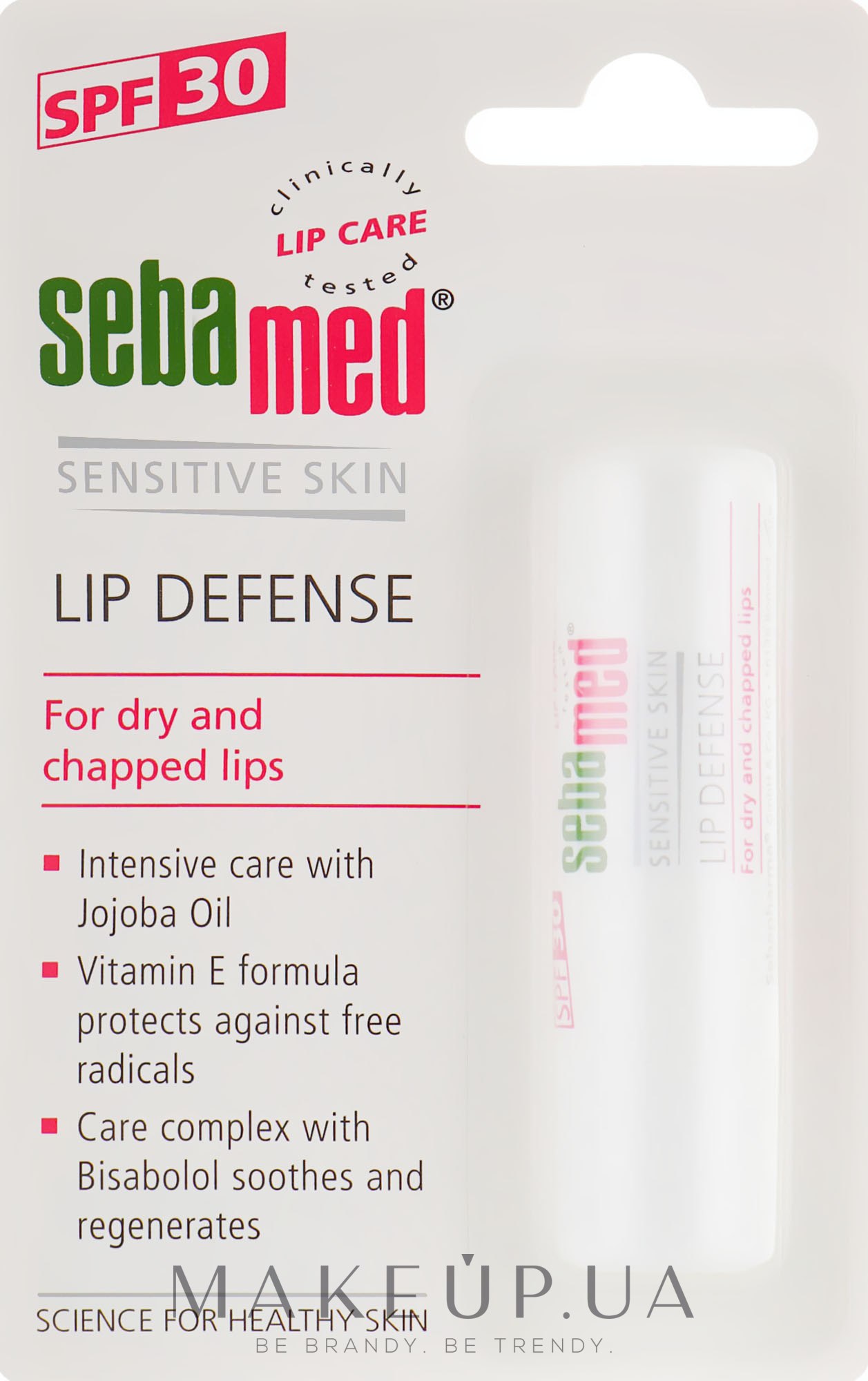 Помада для губ гигиеническая - Sebamed Sensitive Skin Lip Defense Balm SPF30 — фото 4.8g