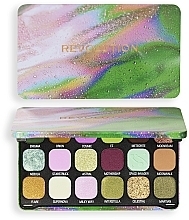 Палетка теней для век - Makeup Revolution Forever Flawless Astro Nova Green Eyeshadow Palette — фото N1