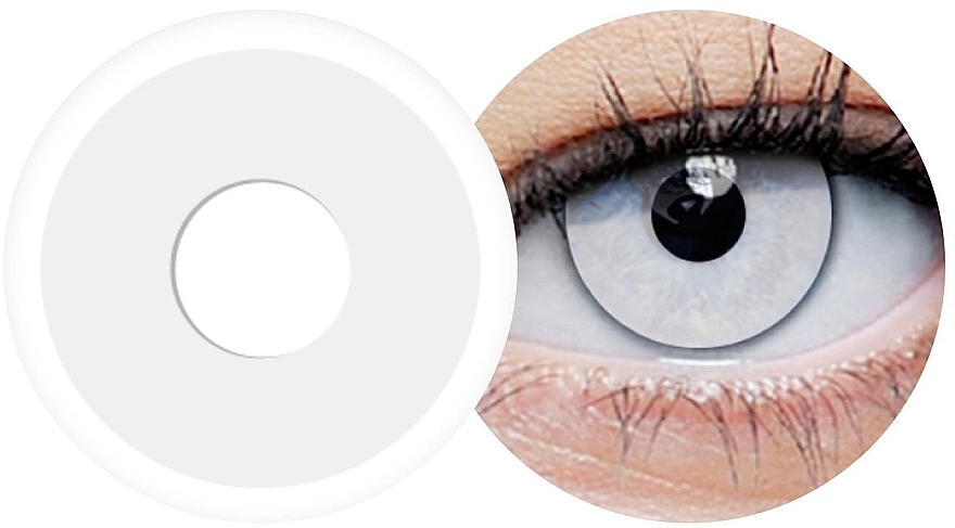 Одноденні кольорові контактні лінзи "White Out", 2 шт. - Clearlab ClearColor 1-Day Phantom — фото N2