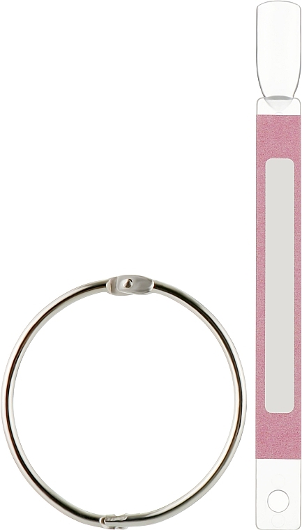Типсы на кольце, розовый стикер, прозрачные, квадрат - Sticker Tips — фото N1