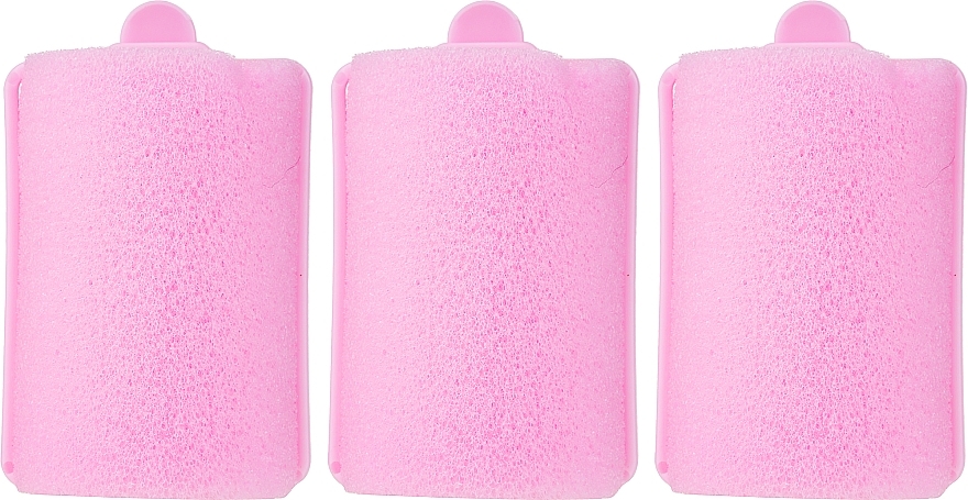 Бигуди-зажимы мягкие, 40 мм, розовые - Top Choice — фото N1