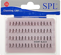 Пучки искусственных ресниц EE-1, 56 шт, короткие - SPL Individual Lashes Short Black — фото N1