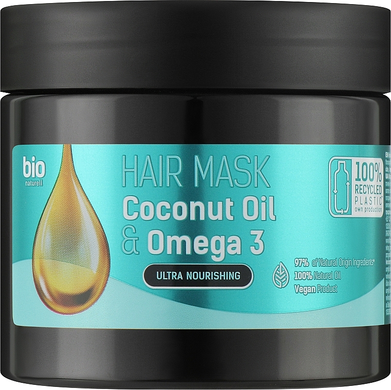 Маска для волосся "Coconut Oil & Omega 3" - Bio Naturell Hair Mask — фото N1