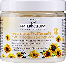Духи, Парфюмерия, косметика Восстанавливающая питательная маска для волос - MaterNatura Sunflower Seeds Restoring Mask