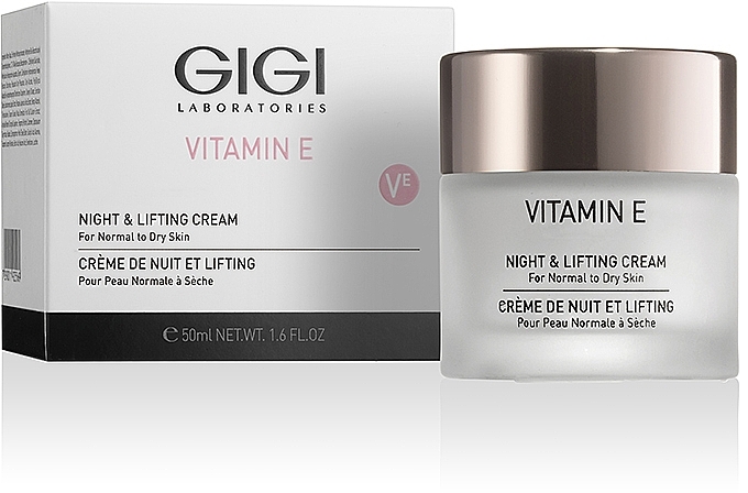 Нічний ліфтинговий крем - Gigi Vitamin E Night & Lifting Cream — фото N2