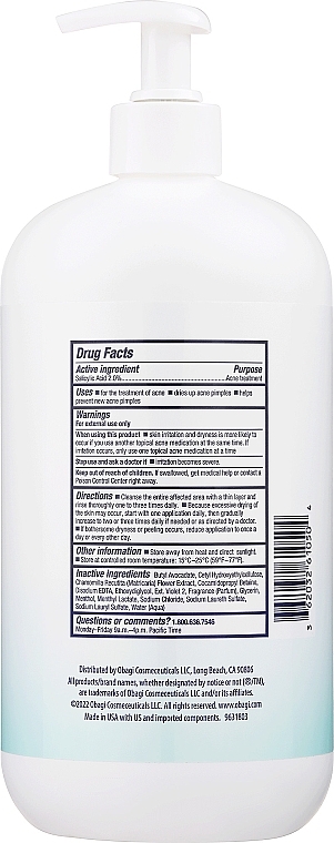 Очищающее средство для лица - Obagi Medical CLENZIderm M.D. Daily Care Foaming Cleanser Salicylic Acid 2% — фото N3