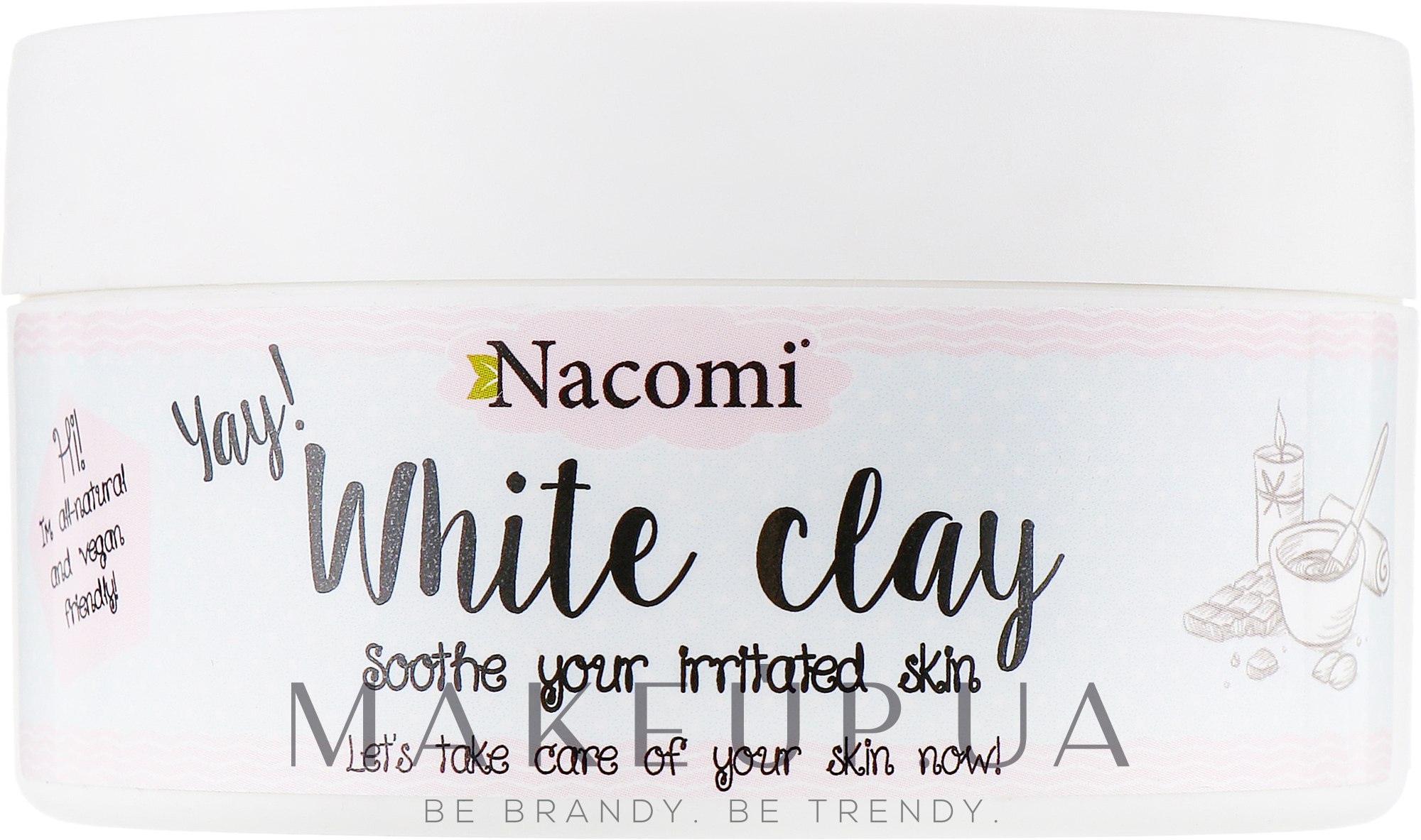 Біла глина для обличчя - Nacomi White Clay — фото 50g