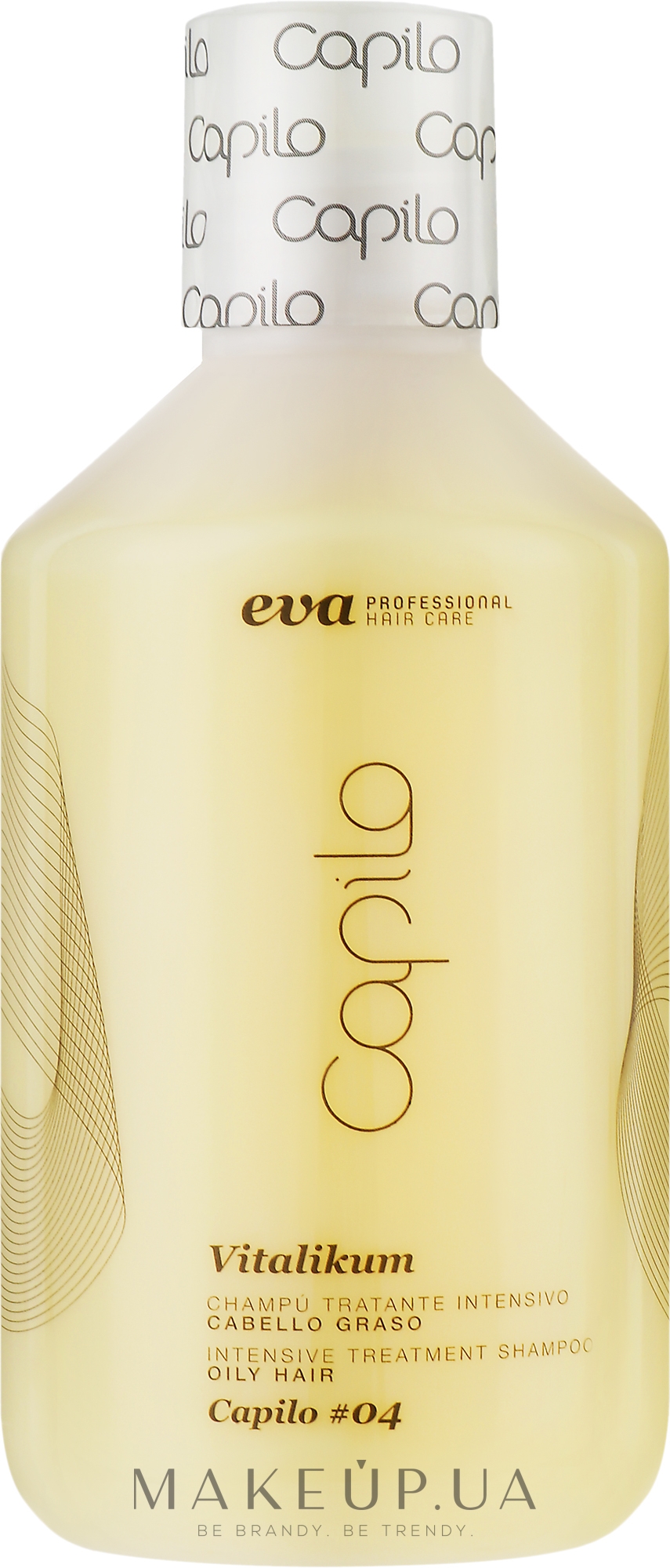 Інтенсивний лікувальний шампунь проти випадіння волосся і жирності шкіри - Eva Professional Capilo Vitalikum Shampoo №04 — фото 300ml