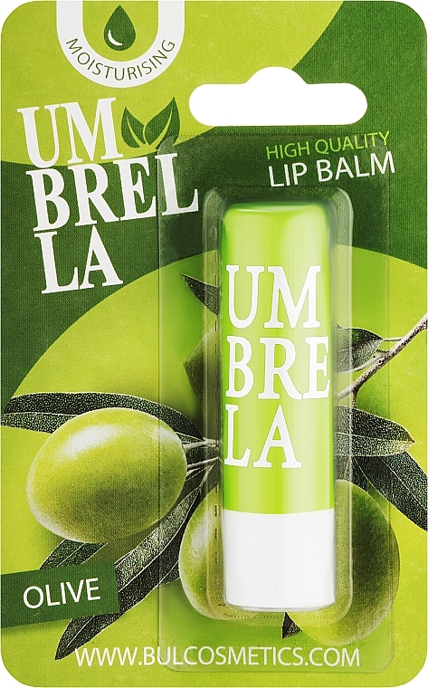 Бальзам для губ в блистере "Олива" - Umbrella High Quality Lip Balm Olive — фото N1