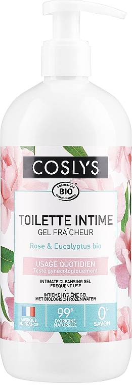 Очищувальний гель для інтимної гігієни з органічної водою троянди - Coslys Body Care Intimate Cleansing Gel — фото N3