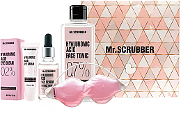 Духи, Парфюмерия, косметика УЦЕНКА Подарочный набор - Mr.Scrubber Hyaluronic Fresh (ser/30ml + tonic/400ml + eye/cr/10ml + eye/mask/1pcs) *