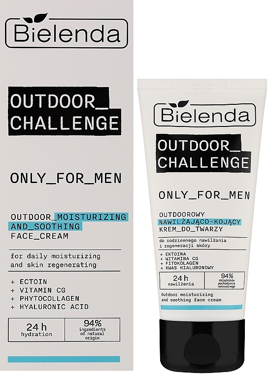 Зволожувальний і заспокійливий крем для обличчя - Bielenda Only For Men Outdoor Challenge Moisturizing And Soothing Face Cream — фото N2