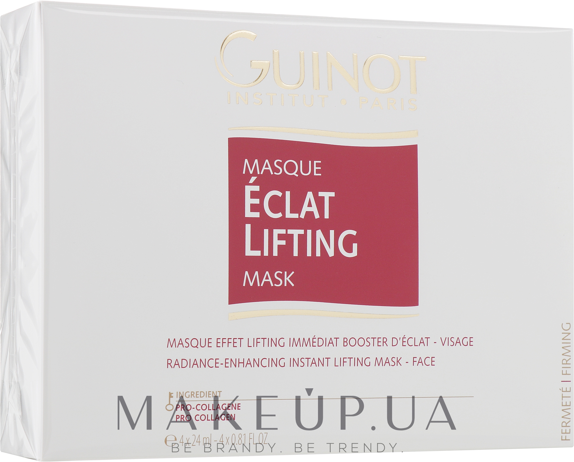 Маска для лица "Сияние и лифтинг" - Guinot Masque Eclat Lifting — фото 4x24ml