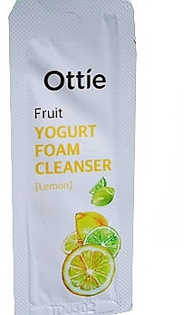 Пенка для лица фруктовая йогуртовая - Ottie Fruits Yogurt Foam Cleanser Lemon (пробник) — фото N1