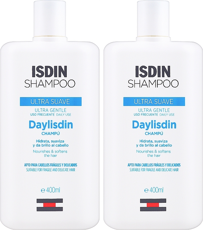 Набір - Isdin Daylisdin Ultra Gentle Shampoo (shmp/2x400ml) — фото N1